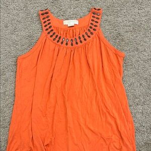 Michael Kors Orange Sleeveless Top w/embellishments